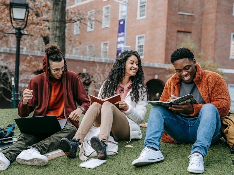 Students on a European campus